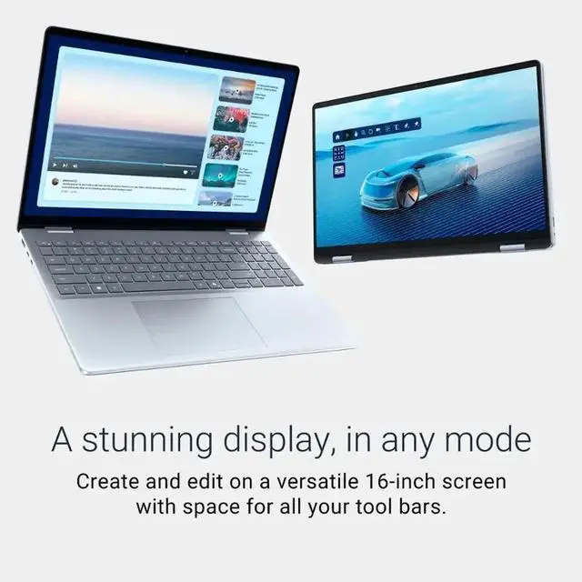 Alt view image 4 of 7 - Dell Plus 2-in-1 AI Copilot PC Business Laptop, 16" FHD+ Touchscreen Display, Intel Core Ultra 7 256V(Up to 4.8GHz), 16GB LPDDR5X 2TB PCIe 4.0 SSD, Backlit Keyboard, Windows 11 Home