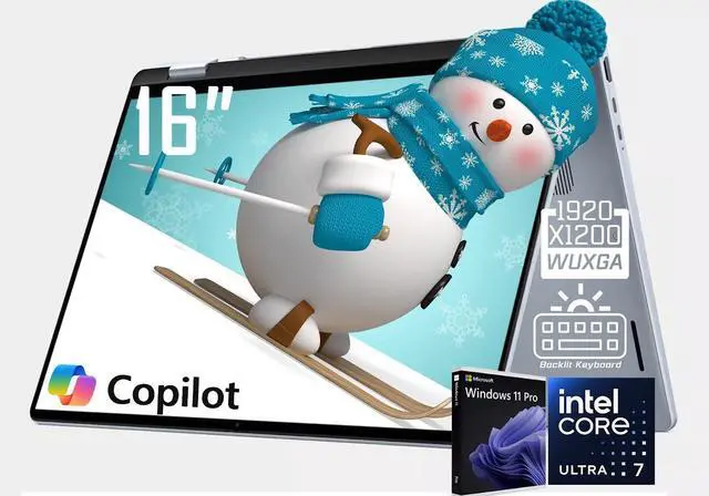 Main image of Dell Plus 2-in-1 AI Powered Business Laptop, 16" WUXGA Touchscreen Display, Intel Core Ultra 7 256V(Up to 4.8GHz), 16GB LPDDR5X 1TB SSD, Copilot + PC, Backlit Keyboard, Windows 11 Pro