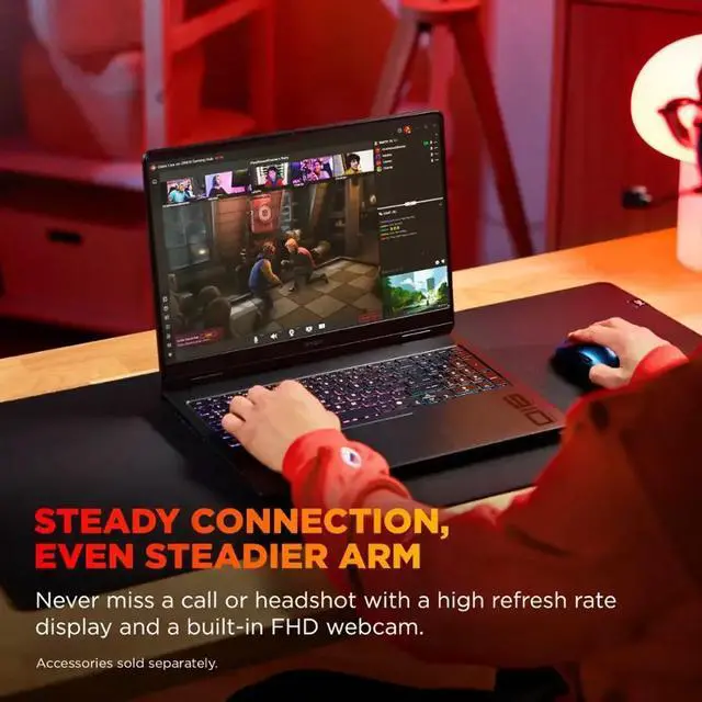 Alt view image 3 of 7 - HP OMEN 16" Gaming Laptop, FHD+ 144Hz IPS LED Display, AMD Ryzen 9 8940HX(Beat Intel Core i9-14900HX), GeForce RTX 5060 8GB GDDR7, 32GB DDR5 1TB SSD, 4-Zone RGB Backlit KB, Wi-Fi 6E, RJ-45, Win11 Pro