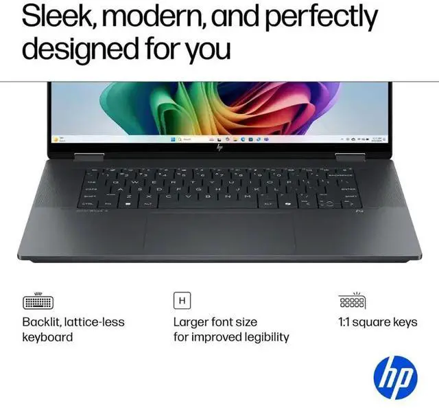 Alt view image 6 of 7 - HP OmniBook X Flip 2-in-1 Copilot PC Laptop, 16" 2K IPS Touchscreen 400 Nits Display, Intel Core Ultra 7 256V(>Ultra 9 185H), 16GB LPDDR5X 2TB PCIe 4.0 SSD, Wi-Fi 6E, Backlit Keyboard, Win 11 Pro