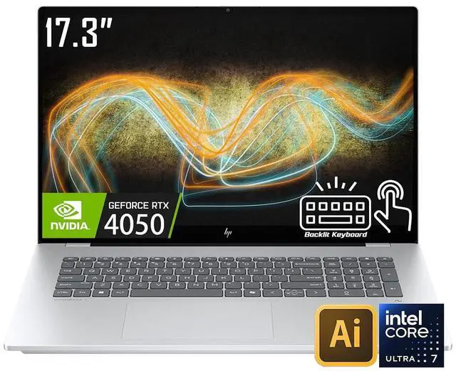 Main image of HP OmniBook 7 Business AI Laptop, 17.3" FHD IPS Touchscreen 400 Nits Display, Intel Core Ultra 7 258V(>Ultra 9 185H), 32GB LPDDR5X 1TB PCIe 4.0 SSD, Wi-Fi 6E, Backlit KB, Thunderbolt 4, Win 11 Home