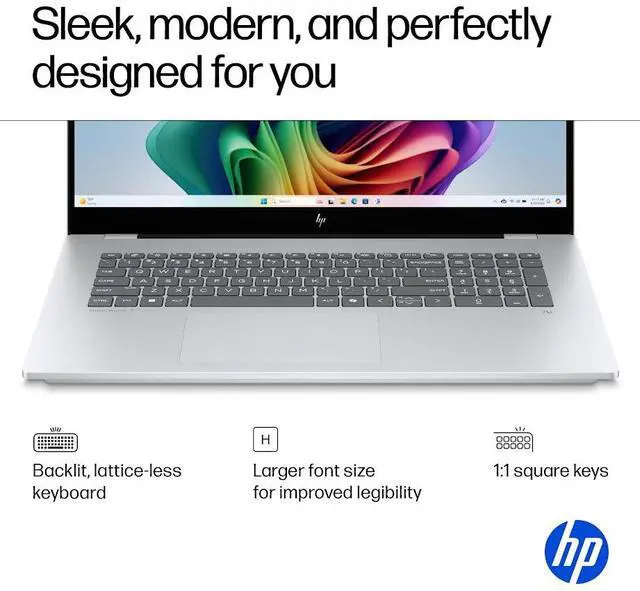 Alt view image 5 of 7 - HP OmniBook 7 Copilot PC Laptop, 17.3" FHD IPS Touchscreen 400 Nits Display, Intel Core Ultra 7 258V(>Ultra 9 185H), 32GB LPDDR5X 1TB PCIe 4.0 SSD, Wi-Fi 6E, Backlit KB, Thunderbolt 4, Win 11 Pro