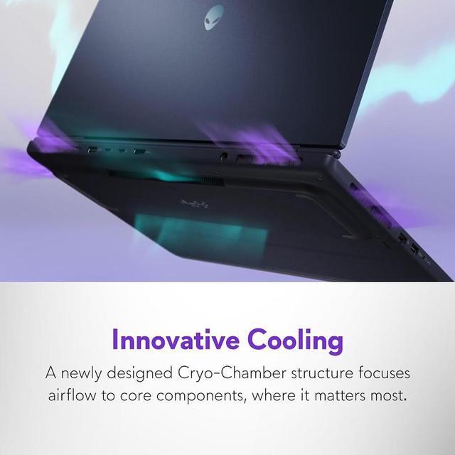 Alt view image 6 of 7 - Dell Alienware 16 Aurora Gaming Laptop, 16" WQXGA 120Hz Display, Intel 10-Core 7 240H(Up to 5.2GHz), GeForce RTX 5060 8GB GDDR7, 32GB DDR5 2TB SSD, RGB Backlit KB, Wi-Fi 7, Thunderbolt 4, Win11 Home