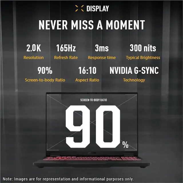 Alt view image 2 of 7 - ASUS TUF A16 Gaming Laptop, 16" FHD+ 165Hz 300 Nits Display, AMD Ryzen AI 9 270 CPU(>i9-13900H), GeForce RTX 5070 8GB GDDR7, 64GB DDR5 RAM 2TB PCIe 4.0 SSD, RGB Backlit KB, RJ45, Win11 Home