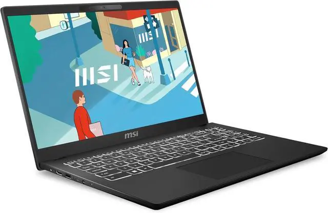 Alt view image 2 of 7 - MSI Modern 15H 15.6" FHD Touchscreen AI Laptop, Intel 16-Core Ultra 9 185H(Up to 5.1 GHz), 32GB DDR5 RAM, 1TB SSD, Intel Arc Graphics, Backlit Keyboard, Wi-Fi 6E, Bluetooth 5.3, Win11 Home