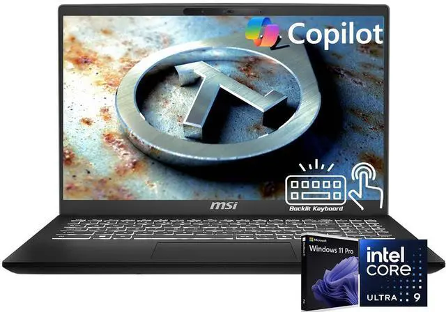 Main image of MSI Modern 15H 15.6" FHD Touchscreen Business Laptop, Intel 16-Core Ultra 9 185H(>Core i9-13900H), 64GB DDR5 RAM, 4TB SSD, Intel Arc Graphics, Backlit Keyboard, Wi-Fi 6E, Bluetooth 5.3, Win11 Pro