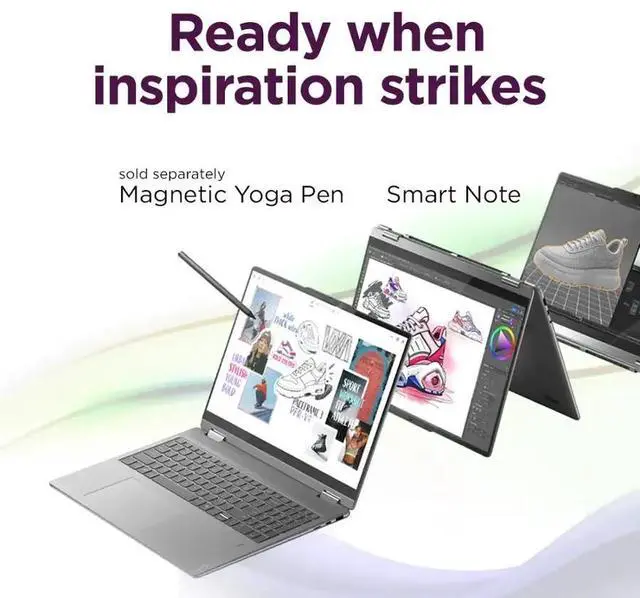 Alt view image 5 of 7 - Lenovo Yoga 7i 2-in-1 Business Laptop, 16" WUXGA Touchscreen 60Hz Display, Intel Core Ultra 5 226V(Up to 4.5GHz), 16GB LPDDR5X RAM 2TB SSD, Backlit Keyboard, Wi-Fi 7, Fingerprint Reader, Win11 Pro