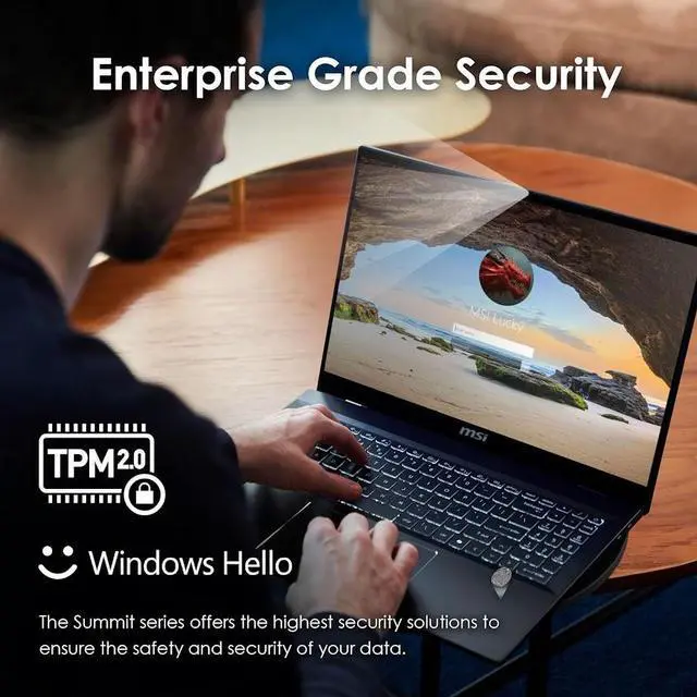 Alt view image 7 of 7 - MSI Summit A16 AI+ 2-in-1 Business Laptop, 16 WQXGA 165Hz Touchscreen Display, AMD Ryzen AI 9 365 with 50 NPU TOPS, Radeon Graphics, 32GB LPDDR5X 2TB NVMe SSD, 360 Flip, Win 11 Pro with MSI Pen