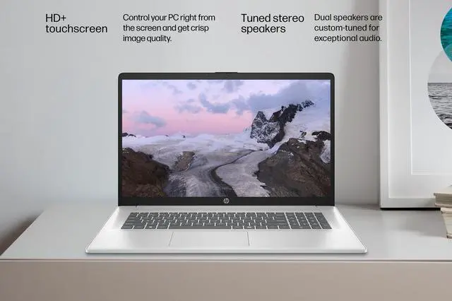 Alt view image 5 of 7 - HP 17.3" HD+ Touchscreen Copilot PC Laptop, Intel 12-Core Ultra 7 255U (Beat Core 7 150U), Dedicated Intel AI Boost NPU 12 Tops, 16GB DDR5 1TB SSD, Backlit Keyboard, WiFi 6, Bluetooth 5.4, Win11 Pro