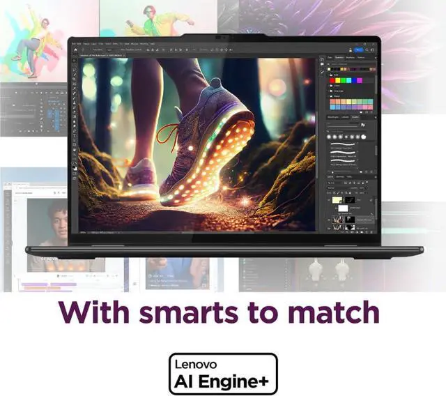 Alt view image 4 of 7 - Lenovo Yoga 7i AI Powered 2-in-1 Laptop, 16" WUXGA Touchscreen 300 nits Display, Intel 12-Core Ultra 7 155U (Beat i7-1355U), 16GB LPDDR5X RAM, 1TB SSD, Backlit Keyboard, Fingerprint Reader, Win11 Home