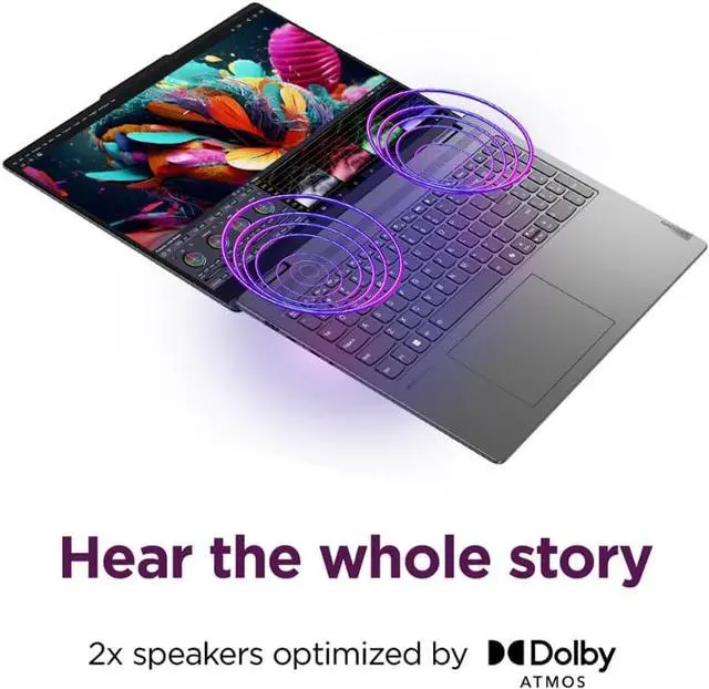 Alt view image 7 of 7 - Lenovo Yoga 7i AI Powered 2-in-1 Laptop, 16" WUXGA Touchscreen 300 nits Display, Intel 12-Core Ultra 7 155U (Beat i7-1355U), 16GB LPDDR5X RAM, 1TB SSD, Backlit Keyboard, Fingerprint Reader, Win11 Home