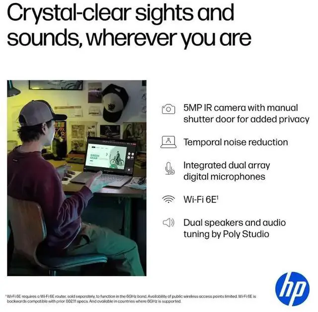 Alt view image 5 of 7 - HP OmniBook X 2-in-1 Copilot  PC Laptop, 16" 2K IPS Touchscreen 400 Nits Display, AMD Ryzen AI 7 350 (Up to 5.0GHz), 24GB LPDDR5X 1TB PCIe 4.0 SSD, Wi-Fi 6E, Backlit Keyboard, Win 11 Home