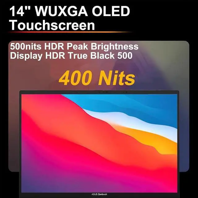 Alt view image 4 of 7 - ASUS Zenbook Business Copilot PC Laptop, 14" Touchscreen OLED FHD+ (1920 x 1200) 60Hz 500nits Display,  Intel Core Ultra 7 225H, 16GB LPDDR5 / 512GB SSD, Backlit KB, WiFi 7, Thunderbolt 4, Win 11 Pro