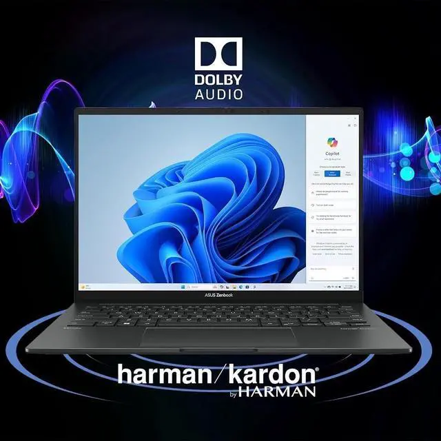 Alt view image 6 of 7 - ASUS Zenbook Business Copilot PC Laptop, 14" Touchscreen OLED FHD+ (1920 x 1200) 60Hz 500nits Display,  Intel Core Ultra 7 225H, 16GB LPDDR5 / 512GB SSD, Backlit KB, WiFi 7, Thunderbolt 4, Win 11 Pro