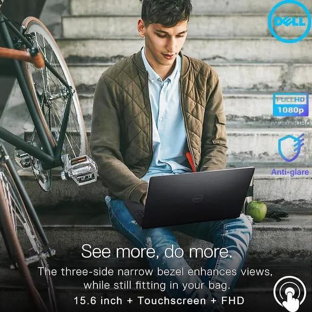 Alt view image 4 of 7 - Dell Inspiron Personal Student Laptop, 15.6" FHD Touchscreen Display, 8-Core AMD Ryzen 7 7730U (>i7-1355U), 16GB RAM / 512GB SSD, AMD Radeon Graphics, WiFi, Bluetooth, Type C, HDMI, Win11 Home