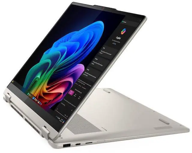 Alt view image 4 of 7 - Lenovo Yoga 7 2-in-1 AI Copilot PC Laptop, 16" 2K IPS Touchscreen 300Nits Display, AMD Ryzen AI 7 350(Up to 5.0GHz), 16GB LPDDR5X RAM 2TB SSD, Backlit KB, Fingerprint Reader, Wi-Fi 7, Win11 Pro