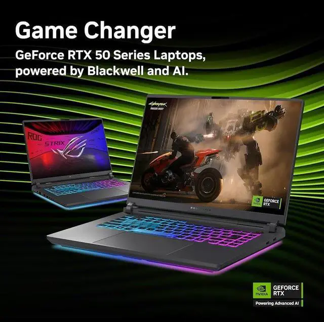 Alt view image 3 of 7 - ASUS ROG Strix G16 Gaming Laptop, 16 FHD+ 16:10 165Hz/3ms Display, NVIDIA GeForce RTX 5070 12GB GDDR7, Intel Core i9-14900HX, 64GB DDR5 4TB PCIe 4.0 SSD, Wi-Fi 7, 4 Zone RGB KB, RJ-45, Win11 Pro