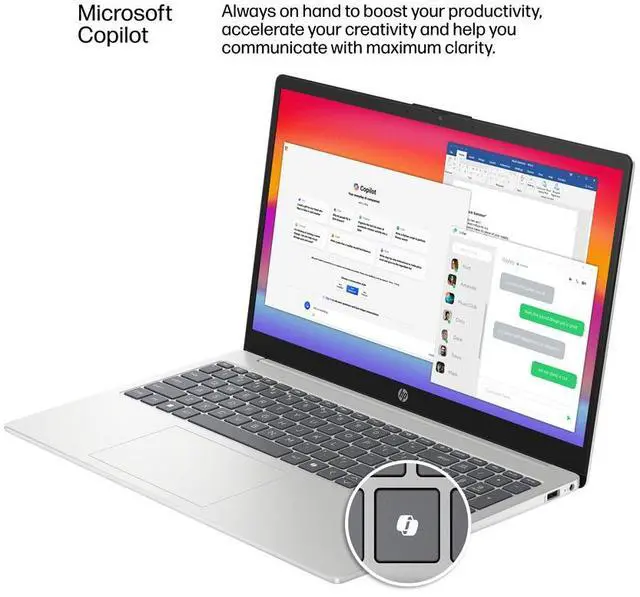 Alt view image 7 of 7 - HP Touchscreen Laptop, 15.6" FHD Anti-Glare IPS Touchscreen, AMD Ryzen 7 7730U (Beat Core i7-1355U), Copilot Key, 16GB RAM / 512GB SSD, Wifi 6, Bluetooth 5.3, HD Privacy Camera, Win11 Pro