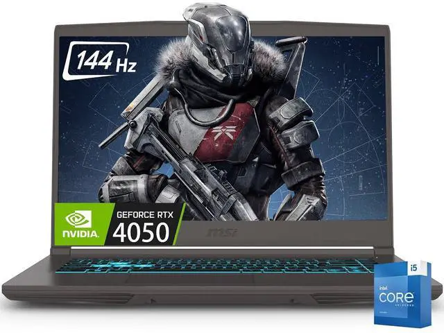 Main image of MSI Thin 15.6" FHD 144Hz Gaming Laptop, Intel Core i5-13420H (Up to 4.6GHz), NVIDIA GeForce RTX 3050 GPU, 16GB RAM / 1TB SSD, Wi-Fi 6E, Bluetooth 5.2, Backlit Keyboard, Win11 Home