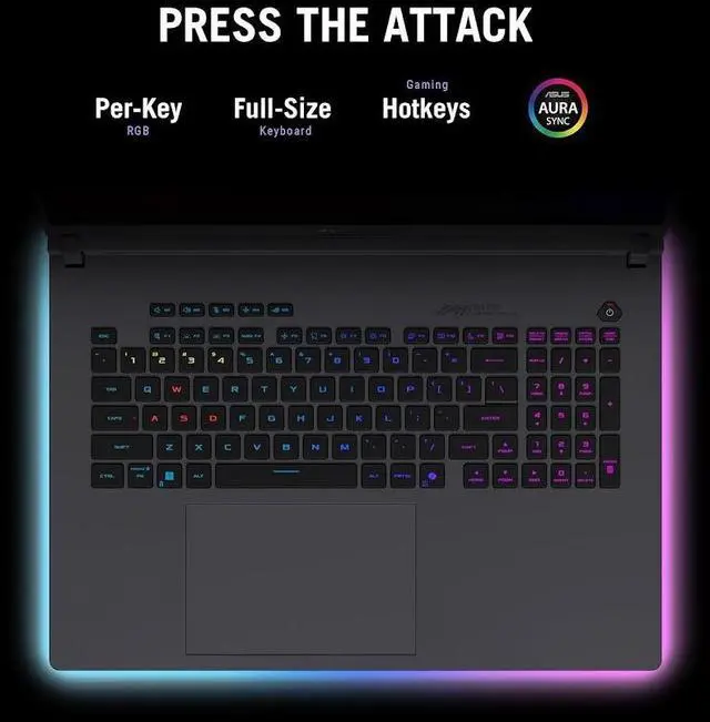 Alt view image 5 of 7 - ASUS ROG Strix G18 Gaming Laptop, 18 WQXGA 240Hz Display, GeForce RTX 5060 8GB GDDR7, Intel 24-Core Ultra 9 275HX (Up to 5.4GHz), 32GB DDR5 1TB PCIe 4.0 SSD, Wi-Fi 7, 4 Zone RGB KB, RJ-45, Win11 Home
