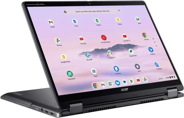 Alt view image 4 of 7 - Acer Chromebook Plus Spin 514 Laptop with Google AI, 14" WUXGA Touchscreen 300nits Display, Intel Core i5-1334U, Intel UHD Graphics, 8GB LPDDR5X / 512GB SSD, Backlit Keyboard, Chrome OS