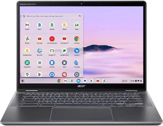 Alt view image 2 of 7 - Acer Chromebook Plus Spin 514 Laptop with Google AI, 14" WUXGA Touchscreen 300nits Display, Intel Core i5-1334U, Intel UHD Graphics, 8GB LPDDR5X / 512GB SSD, Backlit Keyboard, Chrome OS