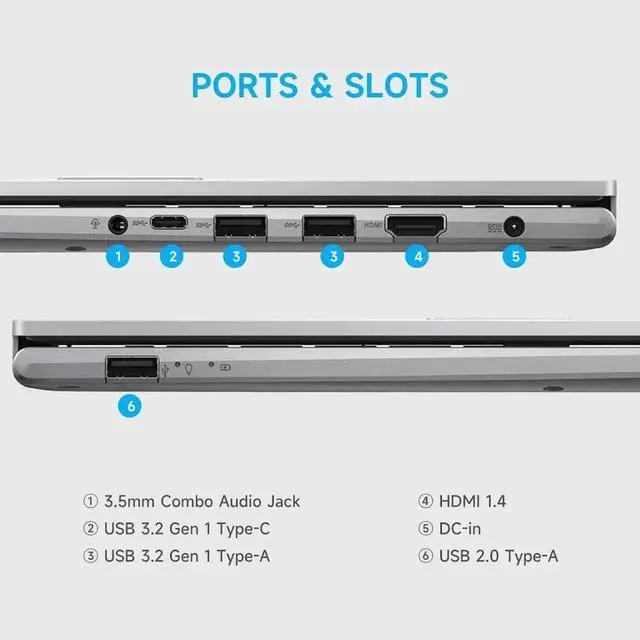 Alt view image 5 of 6 - ASUS Vivobook Laptop, 15.6" FHD Touchscreen 60Hz 250 nits Display, Intel 10-Core i7-1355U, 24GB RAM 1TB PCIe SSD, Intel Iris Xe Graphics, Wi-Fi 6E, Bluetooth 5.3, Backlit Keyboard, Win11 Pro