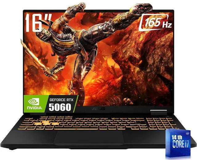 Main image of ASUS TUF F16 Gaming Laptop, 16" WUXGA 165Hz Display, Intel 16-Core i7-14650HX(Up to 5.2 GHz), GeForce RTX 5060 8GB GDDR7, 32GB DDR5 RAM, 1TB PCIe SSD, RGB Backlit KB, Thunderblot 4, RJ45, Win11 Home