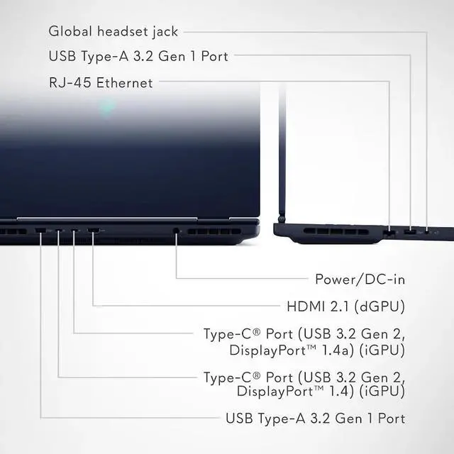 Alt view image 5 of 6 - Dell Alienware 16 Aurora Gaming Laptop, 16" WQXGA 120Hz 300 Nits Display, Intel Core 7 240H (Beat Core i7-13620H), GeForce RTX 5050 8GB GDDR7, 64GB RAM / 4TB SSD, Wi-Fi 7, Backlit Keyboard, Win11 Pro