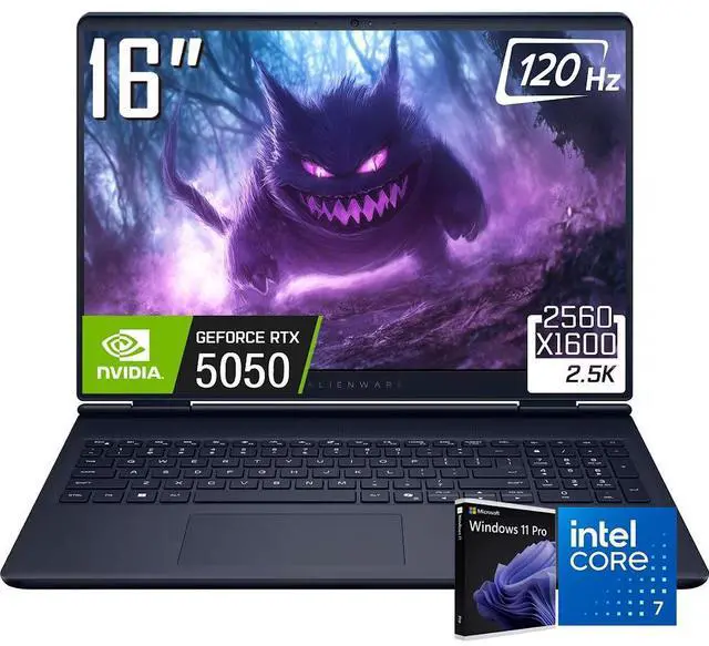 Main image of Dell Alienware 16 Aurora Gaming Laptop, 16" WQXGA 120Hz 300 Nits Display, Intel Core 7 240H (Beat Core i7-13620H), GeForce RTX 5050 8GB GDDR7, 64GB RAM / 4TB SSD, Wi-Fi 7, Backlit Keyboard, Win11 Pro
