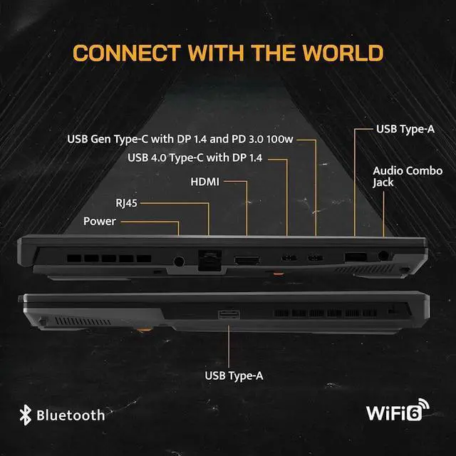 Alt view image 3 of 7 - ASUS TUF A16 Gaming Laptop, 16 WUXGA 144Hz 16:10 Display, AMD Ryzen 7 7445HS (Beat Core i7-13700), NVIDIA RTX 4050 6GB GDDR6, 64GB DDR5 2TB SSD, Backlit KB, AI Noise-Cancellation, Wi-Fi 6, Win11 Home