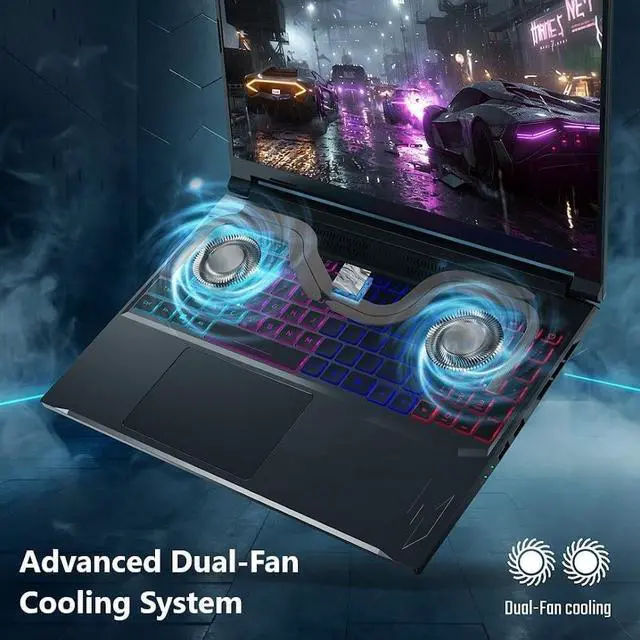 Alt view image 5 of 7 - Acer Nitro V AI Gaming Laptop, 16 WUXGA 180Hz IPS Display, AMD Ryzen 5 240 (Up to 5 GHz), NVIDIA GeForce RTX 5050 8GB GDDR7, 64GB DDR5 / 2TB SSD, RGB Backlit Keyboard, Wi-Fi 6E, Win11 Home