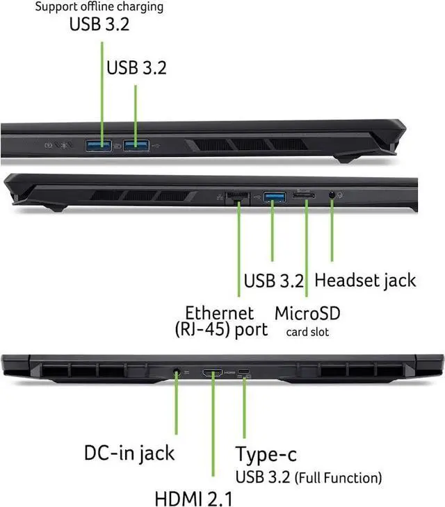 Alt view image 7 of 7 - Acer Nitro V AI Gaming Laptop, 16 WUXGA 180Hz IPS Display, AMD Ryzen 5 240 (Up to 5 GHz), NVIDIA GeForce RTX 5050 8GB GDDR7, 64GB DDR5 / 2TB SSD, RGB Backlit Keyboard, Wi-Fi 6E, Win11 Home