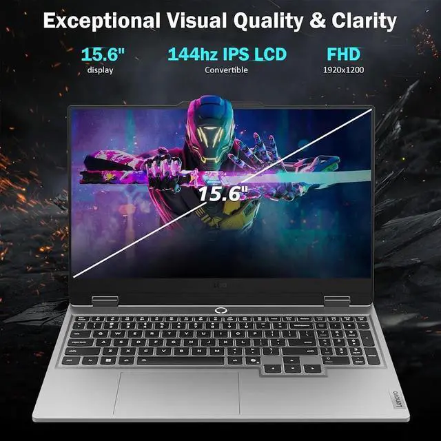 Alt view image 3 of 7 - Lenovo LOQ 15 AI Gaming Laptop, 15.6" IPS LCD FHD 144hz Display, Intel 14-Core i7-13650HX(Up to 4.9 GHz), NVIDIA GeForce RTX 5050 8GB GDDR7, 24GB DDR5 / 2TB SSD, 5.0 MP Webcam, Backlit KB, Win11 Pro