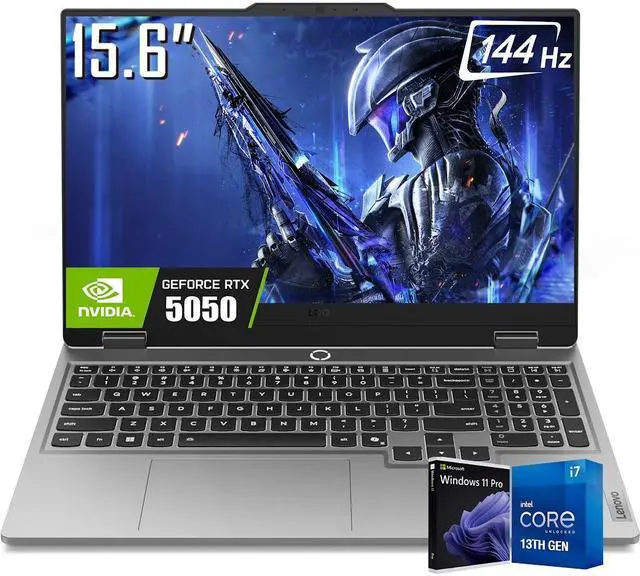 Main image of Lenovo LOQ 15 AI Gaming Laptop, 15.6" IPS LCD FHD 144hz Display, Intel 14-Core i7-13650HX(Up to 4.9 GHz), NVIDIA GeForce RTX 5050 8GB GDDR7, 24GB DDR5 / 2TB SSD, 5.0 MP Webcam, Backlit KB, Win11 Pro