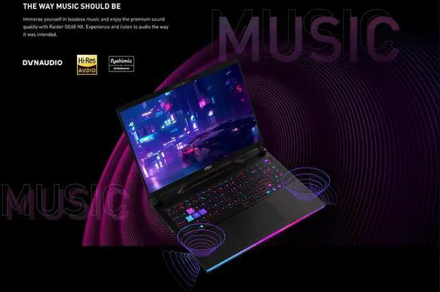 Alt view image 3 of 7 - MSI Raider GE68 HX Gaming Laptop, 16" WQXGA 240Hz Display, Intel 20 Core i7-14700HX (Up to 5.5 GHz), 32GB DDR5 RAM / 1TB NVMe SSD, NVIDIA GeForce RTX 4060 8GB GDDR6, RGB Backlit Keyboard, Win11 Pro