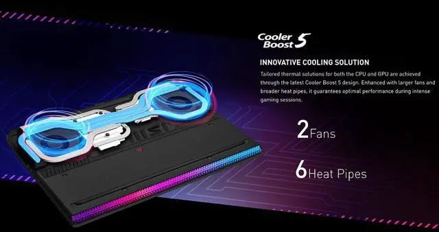 Alt view image 5 of 7 - MSI Raider GE68 HX Gaming Laptop, 16" WQXGA 240Hz Display, Intel 20 Core i7-14700HX (Up to 5.5 GHz), 32GB DDR5 RAM / 1TB NVMe SSD, NVIDIA GeForce RTX 4060 8GB GDDR6, RGB Backlit Keyboard, Win11 Pro