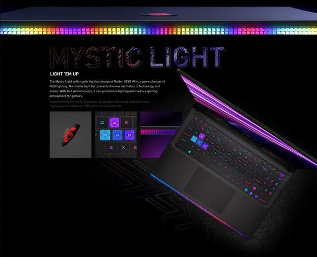 Alt view image 4 of 7 - MSI Raider GE68 HX Gaming Laptop, 16" WQXGA 240Hz Display, Intel 20 Core i7-14700HX (Up to 5.5 GHz), 32GB DDR5 RAM / 1TB NVMe SSD, NVIDIA GeForce RTX 4060 8GB GDDR6, RGB Backlit Keyboard, Win11 Pro