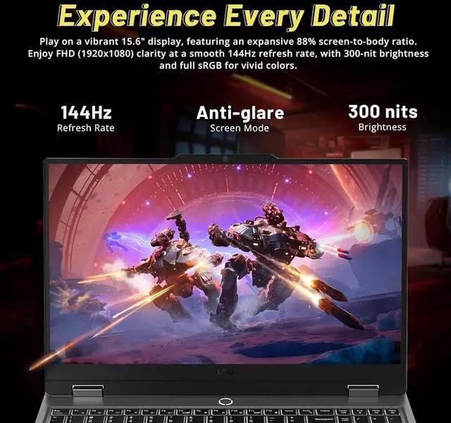 Alt view image 3 of 7 - Lenovo LOQ 15 AI Gaming Laptop, 15.6" IPS LCD FHD 144Hz Display, AMD Ryzen 5 7235HS (>Core i5-12500H), NVIDIA GeForce RTX 4050 6GB GDDR6, 16GB DDR5 / 1TB SSD, White Backlit KB, WiFi 6, Win11 Home