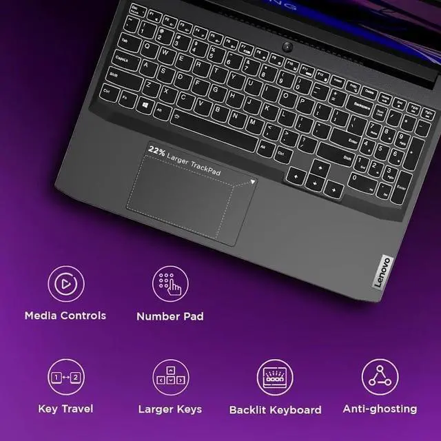 Alt view image 6 of 7 - Lenovo LOQ 15 AI Gaming Laptop, 15.6" IPS LCD FHD 144Hz Display, AMD Ryzen 5 7235HS (>Core i5-12500H), NVIDIA GeForce RTX 4050 6GB GDDR6, 16GB DDR5 / 1TB SSD, White Backlit KB, WiFi 6, Win11 Home