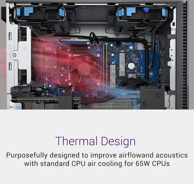 Alt view image 4 of 7 - Dell Tower Plus ECT1250 Desktop, Intel Core Ultra 7 265F (Up to 5.3GHz), NVIDIA GeForce RTX 4060 8GB GDDR6, 32GB DDR5 / 1TB SSD, Wi-Fi 6E, Bluetooth 5.4, Dell Wired Keyboard & Mouse, Win11 Pro