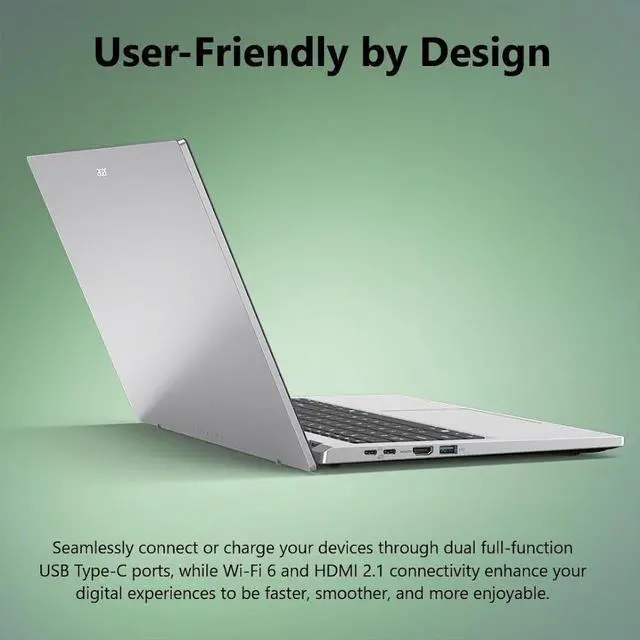 Alt view image 4 of 7 - Acer Aspire Go 15.6" FHD IPS Touch Screen Laptop, AMD Ryzen 5 7520U (>Core i5-1235U), 8GB LPDDR5 / 1TB NVMe SSD, Wi-Fi 6E, HDMI 2.1, Win11 Pro