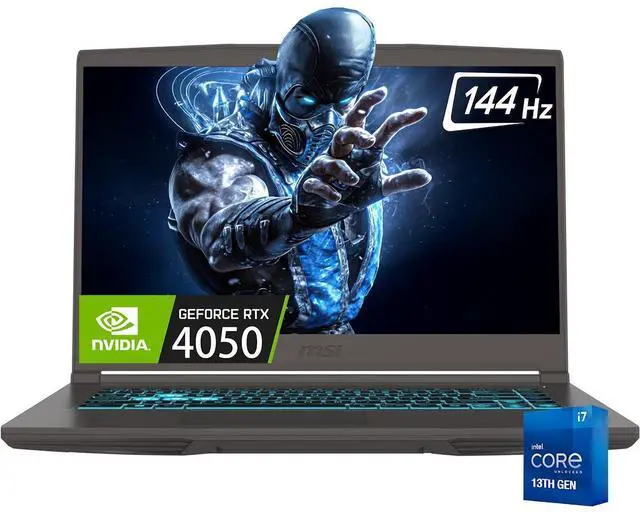 Main image of MSI Thin Gaming Laptop, 15.6" FHD IPS 144Hz Display, Intel Core i7-13620H (Up to 4.9GHz), NVIDIA GeForce RTX 4050 6GB GDDR6, 16GB RAM / 1TB SSD, Wi-Fi 6E, Bluetooth 5.3, Backlit Keyboard, Win11 Home