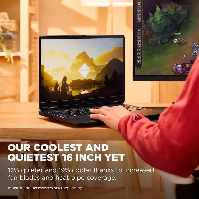 Alt view image 4 of 7 - HP OMEN 16" AI Gaming Laptop, 2K 144Hz IPS 300Nits Display, Intel Core Ultra 9 285H(>Core i9-14900HX), GeForce RTX 5070 8GB GDDR7, 32GB DDR5 1TB SSD, 4-Zone RGB Backlit KB, Wi-Fi 6E, RJ-45, Win11 Home