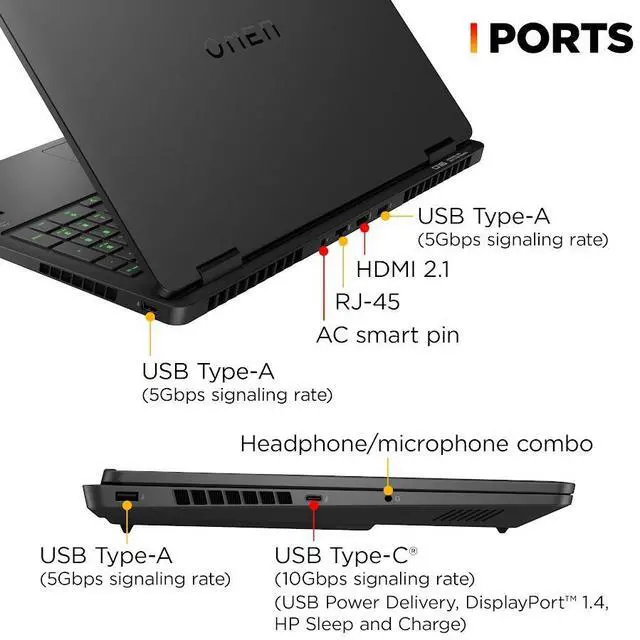 Alt view image 6 of 7 - HP OMEN 16" AI Gaming Laptop, 2K 144Hz IPS 300Nits Display, Intel Core Ultra 9 285H(>Core i9-14900HX), GeForce RTX 5070 8GB GDDR7, 32GB DDR5 1TB SSD, 4-Zone RGB Backlit KB, Wi-Fi 6E, RJ-45, Win11 Home