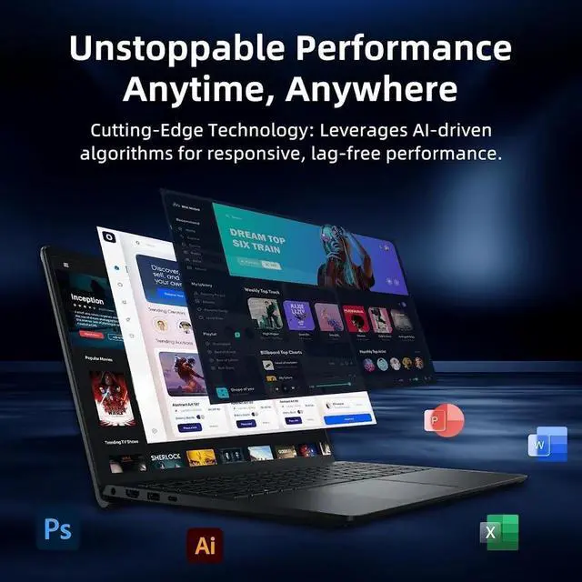 Alt view image 5 of 7 - Dell Inspiron 15 Copilot PC Laptop, 15.6" FHD IPS Touchscreen 60Hz Display, AMD Ryzen 5 7530U (>Core i5-1235U), 8GB RAM / 1TB SSD, AMD Radeon Graphics, Wi-Fi 5, SD Card Reader, Win11 Pro