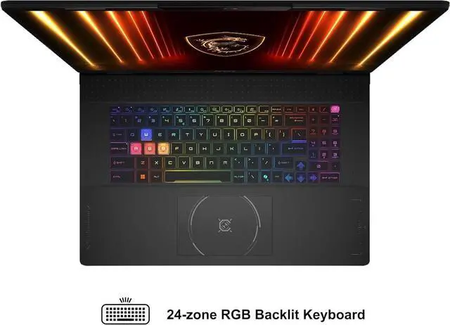 Alt view image 6 of 7 - MSI Crosshair 18 HX 18" Gaming Laptop, 18" QHD IPS 240Hz Display, Intel 24-Core Ultra 9 275HX (>i9-14900HX), GeForce RTX 5070 8GB GDDR7, 32GB DDR5 / 1TB SSD, 24-Zone RGB Backlit KB, WiFi 7, Win11 Home