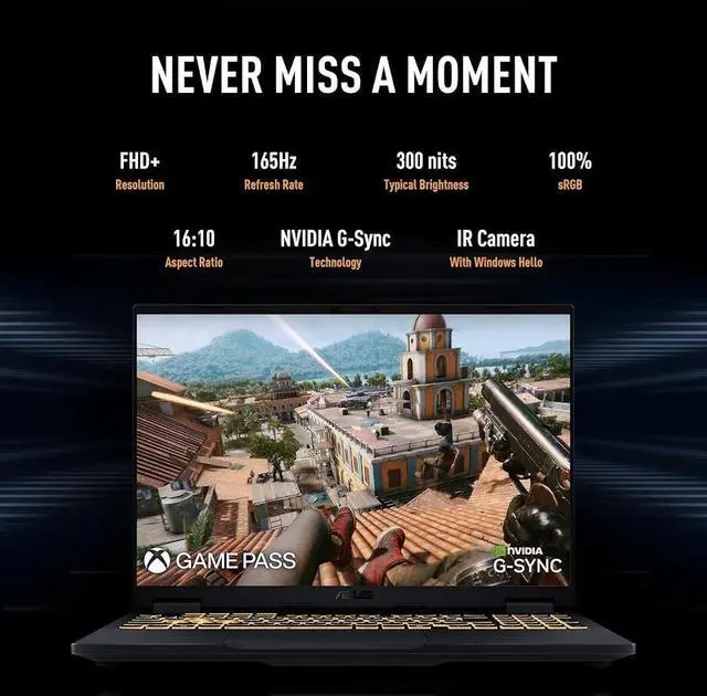 Alt view image 2 of 7 - ASUS TUF F16 Gaming Laptop, 16" WUXGA 165Hz Display, Intel 16-Core i7-14650HX(Up to 5.2 GHz), GeForce RTX 5070 8GB GDDR7, 16GB DDR5 RAM / 1TB PCIe SSD, RGB Backlit KB, Thunderblot 4, RJ-45, Win11 Pro