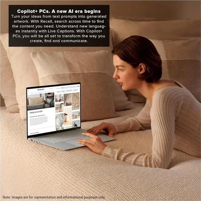 Alt view image 5 of 7 - ASUS Zenbook AI Business Laptop, 16" OLED 3K Touchscreen 120Hz 500 nits Display, AMD Ryzen AI 9 365 (beats i9-13900H), 24GB LPDDR5X / 2TB SSD, Backlit KB, WiFi 7, Facial Recognition, Win 11 Pro