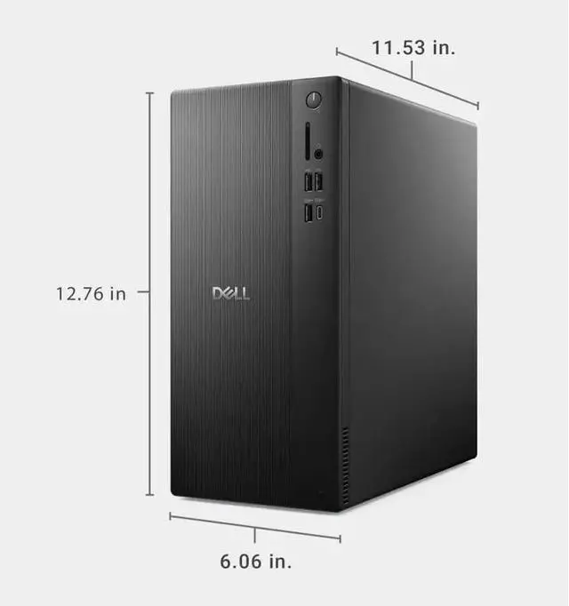 Alt view image 7 of 7 - Dell ECT1250 Tower Desktop Computer, Intel 10-Core Ultra 5 225, 32GB DDR5 RAM / 1TB NVMe SSD, Intel UHD Graphics, Wi-Fi 6 & Bluetooth 5.4, Wired Keyboard & Mouse, AI Copilot, Win11 Pro